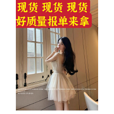 批发<b class='q'>芭蕾舞</b>曲收腰显瘦无袖网纱蓬蓬连衣<b class='q'>裙</b>背心<b class='q'>裙</b>