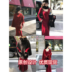 批发14号20点大Eees 私藏尤物 巨好看插片分割长袖针织打底<b class='q'>连衣裙</b>