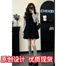 批发小众复古休闲<b class='q'>无袖</b>背心连衣裙女宽松显瘦打底衫小个子套装