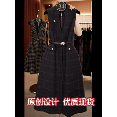 批发宠粉价小香风轻奢时尚气质无袖设计<b class='q'>连衣裙</b>NH-