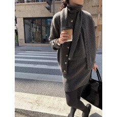 批发<b class='q'>韩版</b>爆款INS简约松弛感慵懒风四件套套装针织开衫毛衣女<b class='q'>外套</b>上衣