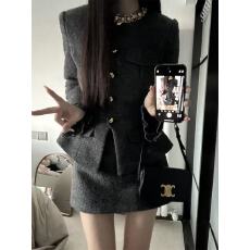 批发韩系名媛千<b class='q'>金</b>高级感小香风外套秋季新款气质收腰显瘦半身裙套装女