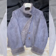 批发2025新款爆款小香风立领机车服皮毛一体<b class='q'>短款</b>羊羔绒夹克外套女秋冬