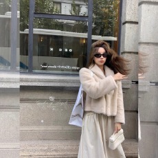 批发六只象中古千<b class='q'>金</b>2.0 环保仿水貂毛短皮草女秋冬名媛气质毛毛外套