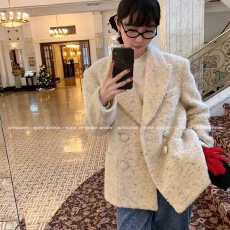 批发法式高级感名媛小香风毛呢外套女小个子休闲小西装2024秋冬新款