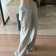 批发加绒加厚直筒卫<b class='q'>裤子</b>女2025新款秋冬季运动宽松bf慵懒风休闲阔腿裤