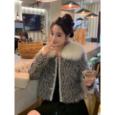 批发韩版名媛小香风毛毛领外套女秋冬针织遮肉开衫<b class='q'>时尚</b>小个子显瘦上衣