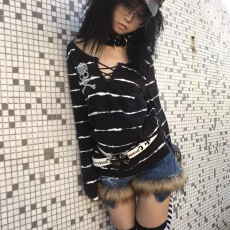 批发千禧辣妹宽松亚比文化上衣y2k美式<b class='q'>街头</b>长袖春夏款亚比打底衫t恤女