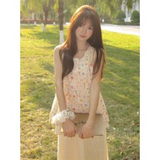 批发法式减龄度假风多巴胺碎花<b class='q'>连衣裙</b>女夏装印花背心a字半身裙两件套