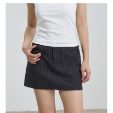 批发原创 竖条纹短裤裙夏季防走光显瘦显腿长包臀裙西装裙子<b class='q'>女</b>