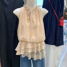 批发无袖蕾丝拼接雪纺衬衫女2026夏季新款韩系甜美修身收腰上衣小衫