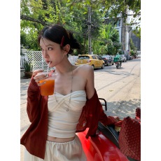 批发韩系抹胸辣妹外穿女装<b class='q'>夏</b>季2026新款纯欲裹胸穿搭小上衣百搭气质感