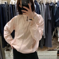 批发春夏季<b class='q'>百搭</b>薄外套女简约户外轻运动拉链连帽防晒衫女纯色上衣