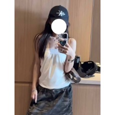 批发系氛围感复古抹胸修身背心女2026新款蕾丝边纯欲绝美无袖上衣