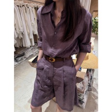 批发高端老钱风休闲百搭衬衫套<b class='q'>装</b><b class='q'>女</b>夏季新款气质轻奢防晒衣短裤两件套