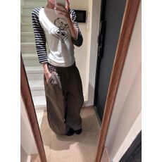 批发<b class='q'>可爱</b>小狗条纹插肩撞色长袖t恤女秋冬内搭打底衫修身收腰别致上衣