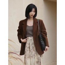 批发美德拉复古灯芯绒<b class='q'>西装</b>外套女春秋季2026新款法式宽松休闲西服上衣