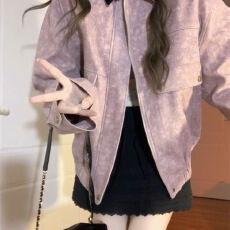 批发多巴胺<b class='q'>甜美</b>风撞色拼接棒球服外套女秋季韩版宽松百搭休闲夹克上衣