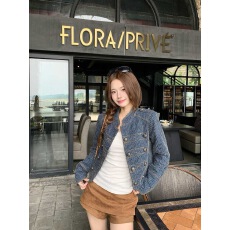 批发韩系小香风牛仔外套<b class='q'>女</b>秋季新款小个子绝美拿破仑短款立领<b class='q'>夹克</b>上衣