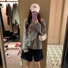 批发美式数字印花华夫格长袖<b class='q'>T</b><b class='q'>恤</b>男女秋季2026新款宽松慵懒风情侣上衣