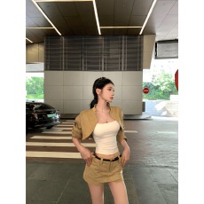 批发纯欲辣妹套装女早秋季韩系休闲巨好看长袖短外套吊带<b class='q'>包臀</b><b class='q'>半身</b>裙裤