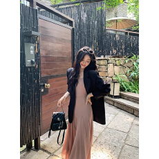 批发黄一粒 NORA STUDIO巴黎晚风黑色休闲宽松西装外套女西服上衣