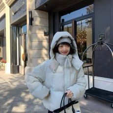 批发棉衣新款高级短款2025宽松棉服小个子棉服连帽时尚<b class='q'>大码</b>冬季厚外套