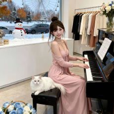 批发【两件套】日常美女感 纯欲<b class='q'>吊带</b>抹胸女夏高腰半身长裙韩系温柔