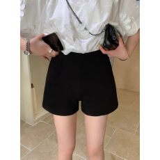 批发黑色短裤女2026大码胖MM夏季外穿<b class='q'>西装</b>弹力紧身包臀显瘦高腰直筒裤