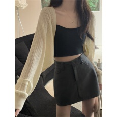 批发<b class='q'>夏季</b>薄款空调罩衫女装针织长袖防晒衣短款外搭开衫<b class='q'>外套</b>小香风上衣