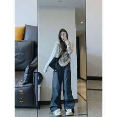 批发白色薄款防晒<b class='q'>长袖</b><b class='q'>t</b><b class='q'>恤</b>女夏季美式慵懒风<b class='q'>宽松</b>