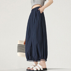 批发哈伦灯笼裤女夏2026薄新款高腰小个子裙裤九分新中式山本