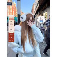 批发白水女 小暖包 90白鸭绒毛领连帽羽绒服女<b class='q'>秋</b>冬短款防风保暖外套