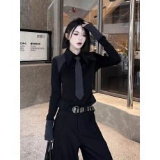 批发【利落<b class='q'>气质</b>】冬季新款小众设计感配领带<b class='q'>气质</b>高级时尚百搭<b class='q'>衬衫</b>女