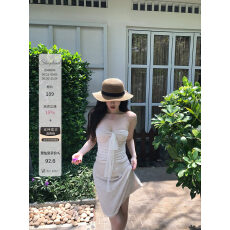 批发sheepland两穿挂脖/系带 天丝蕾丝系带提花吊带半身裙套装女<b class='q'>春</b>夏