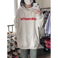 批发实价 薄款/原版刺绣/有贴布防扎/后包领【纯棉华棉复合】卫衣女