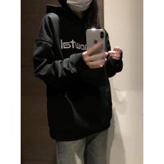 批发实价 薄款/原版刺绣/有贴布防扎/后包领【纯棉华棉复合】卫衣女