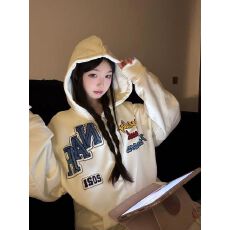 批发实价 加绒/原版刺绣/毛巾绣花/后包领【纯棉华棉复合】外套卫衣女