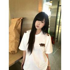 批发实价 原版刺绣/密针绣/螺纹领 【100%纯棉/220克超爽棉】短袖t恤