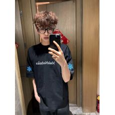 批发实价 原版刺绣/密针绣/螺纹领 【100%纯棉/220克超爽棉】短袖t恤