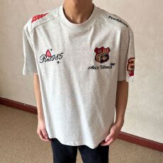 批发实价 原版刺绣/密针绣/螺纹领【100%纯棉/220克超爽棉】短袖t恤女