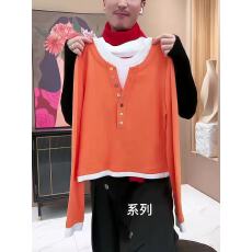 批发纯棉2025秋冬新款减龄洋气假两件女<b class='q'>t</b><b class='q'>恤</b>内搭打底衫多巴胺撞色上衣