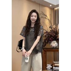 批发法式慵懒风一整套休闲女装<b class='q'>夏</b>季百搭通勤假两件碎花短袖上衣直筒裤