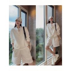 批发韩版运动风防晒时尚套装女<b class='q'>夏</b>季大码通勤显瘦立领外套短裤两件套潮
