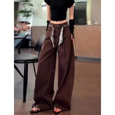 批发百搭通勤ins直筒牛仔裤女春<b class='q'>秋</b>新款原宿风宽松高腰阔腿拖地牛仔裤