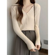 批发洋气新款韩版V领开衫外搭<b class='q'>长袖</b>百搭小外套秋冬针织衫<b class='q'>长袖</b>毛衣<b class='q'>小衫</b>