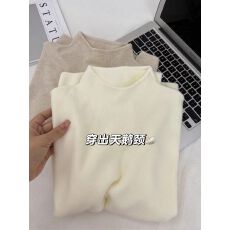 批发针织衫打底衫女半高领内搭秋冬洋气毛衣2025年<b class='q'>新款</b>高级感中领上衣