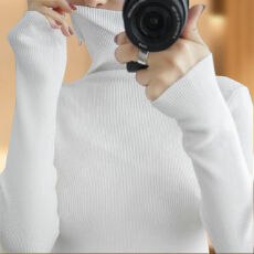 批发大码高领打底衫女内搭修身秋冬2025<b class='q'>新款</b>韩版洋气堆堆领针织衫上衣