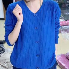 批发春秋<b class='q'>大码</b>2026纽扣宽松慵懒针织衫洋气时尚打底可外穿长袖<b class='q'>女</b>士上衣