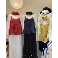 批发早春套装减龄打底衫<b class='q'>长袖</b><b class='q'>T</b><b class='q'>恤</b>女装春季叠穿波点背心两件套